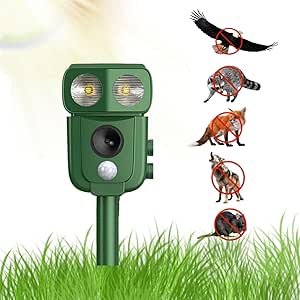 Ultrasonic animal repellent device