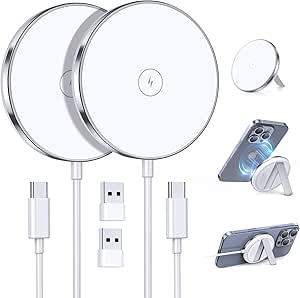 2 Pack Magnetic Wireless Charger 15W Fast Mag-Safe