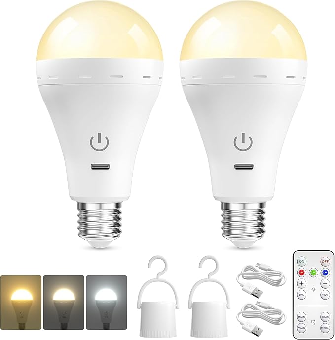 E27 Rechargeable Led Light Bulbs with Remote