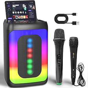 Karaoke Machine with 2 Microphones