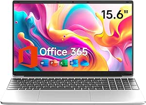 Laptop with Office 365, 15.6 inch HD Display,