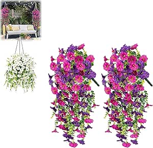 2pcs 75cm Artificial Hanging Flowers