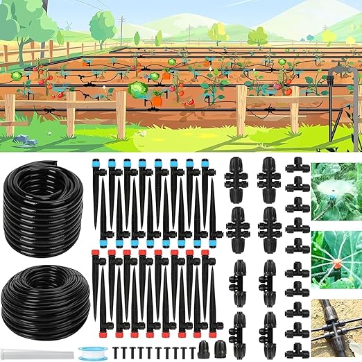 Drip Irrigation System Kit, Upgraded Garden Watering System