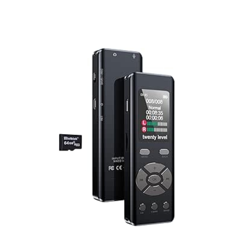 64GB Digital Voice Recorder Device