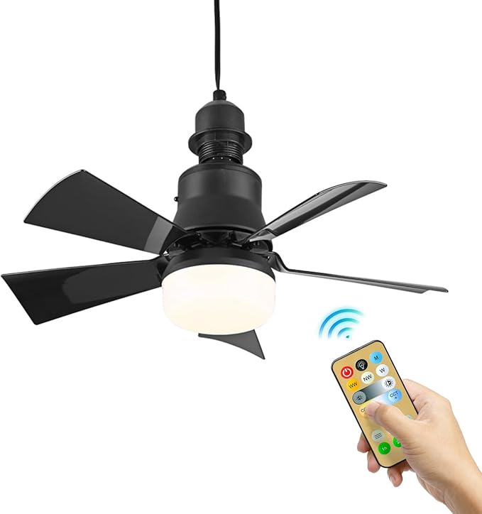 40cm E27 Ceiling Fan with Lights and Remote Control
