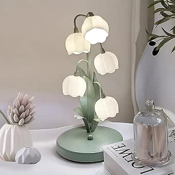 Flower Table Lamp Green Lamps for Home