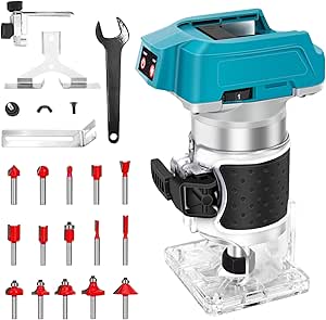 Cordless Palm Hand Routers for Makita 18V Battery with 15pcs Bits