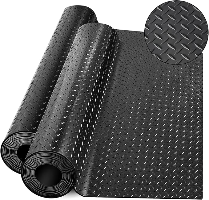 Diamond-Plate Rubber Flooring Rolls
