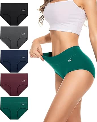 Womens Knickers Ladies High Waisted Cotton Underwear