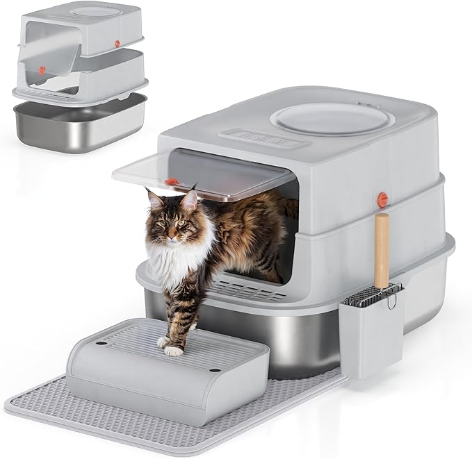 stainless steel cat litter tray