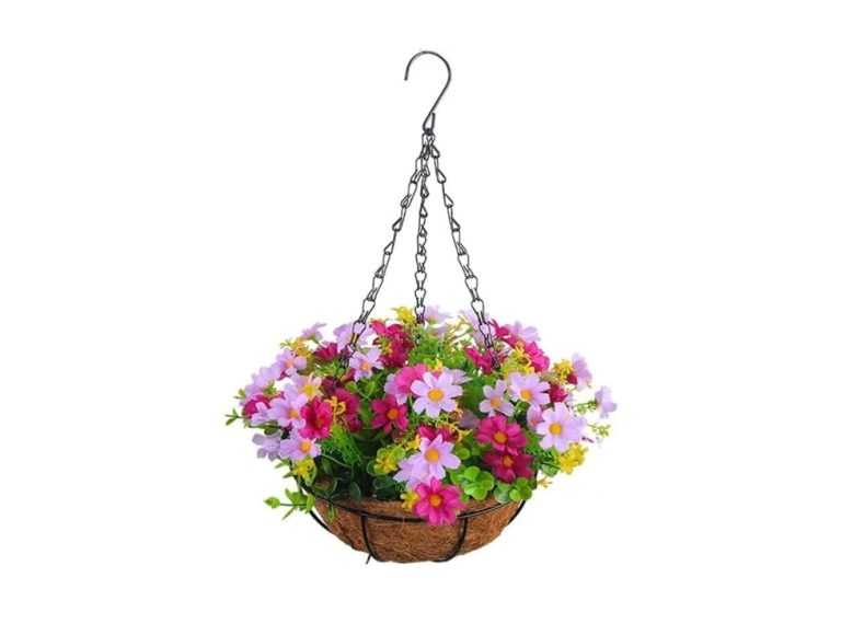 10 Styles Artificial Solar Hanging Basket with Flowers