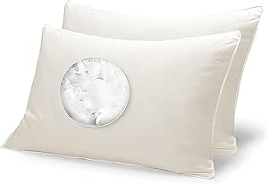 100% Duck Feather Pillow Pair Duck Feather