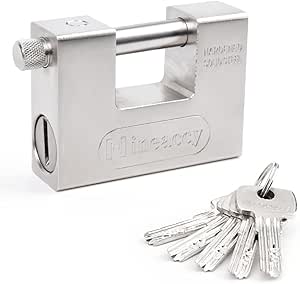 Heavy Padlock with 5 Keys for Door Garage Warehouse