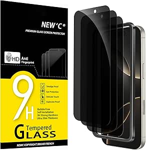 3 Pack Privacy for iPhone 16 Pro Screen Protector