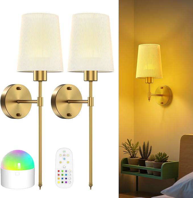  Battery Operated Wall Light Set of 2