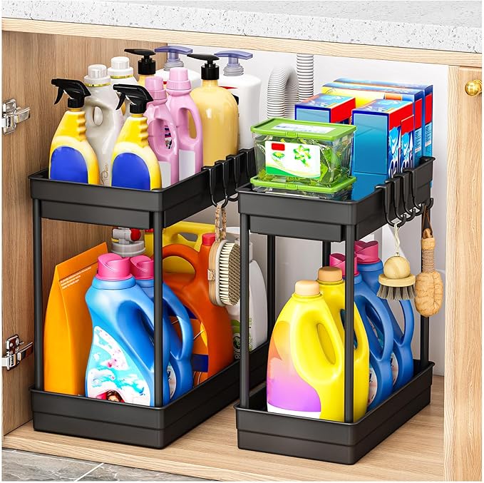 2 Pack Under Sink Storage