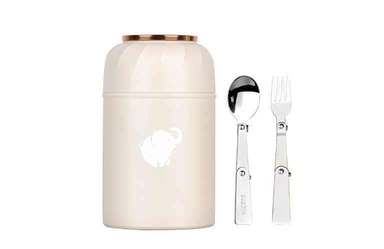 Food Flask – 500Ml Thermo With Foldable Fork and Spoon,