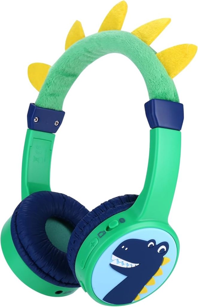 Dinosaur Bluetooth Headphones for Kids with Mic