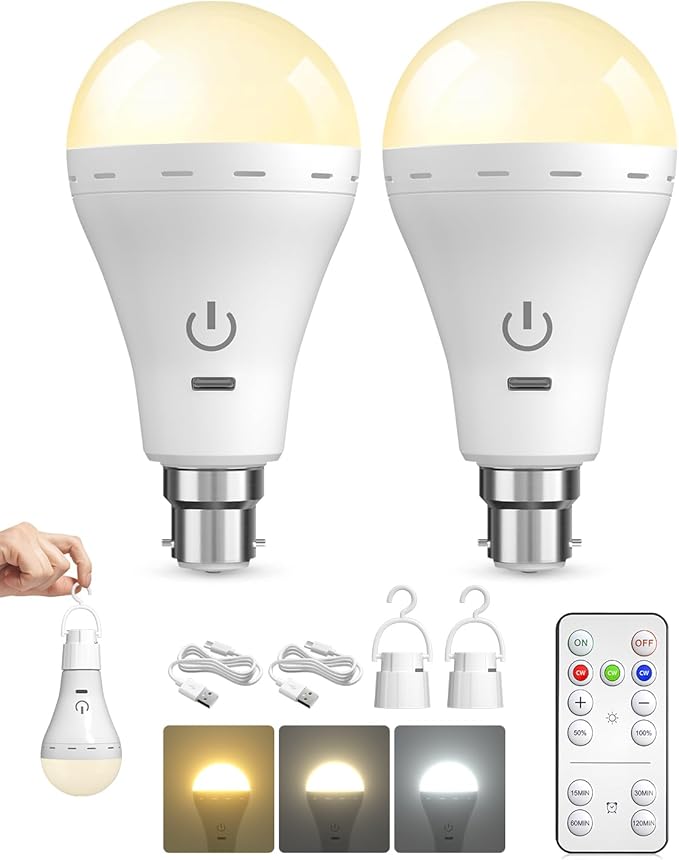 Rechargeable Light Bulbs with Remote Control