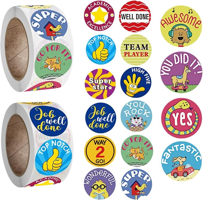 Motivational Well Done Reward Stickers