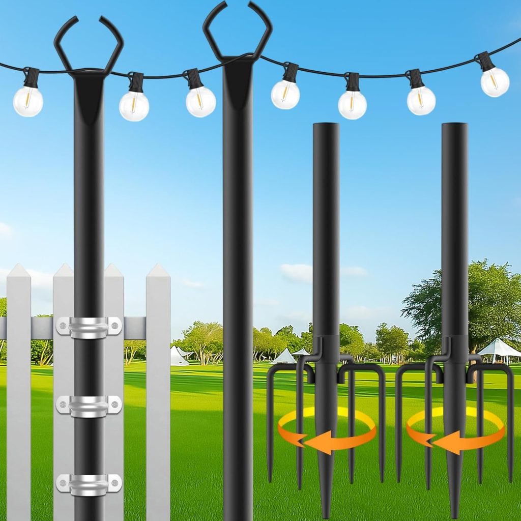 2 Pack String Light Poles