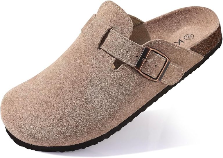 Women’s Suede Clogs Leather