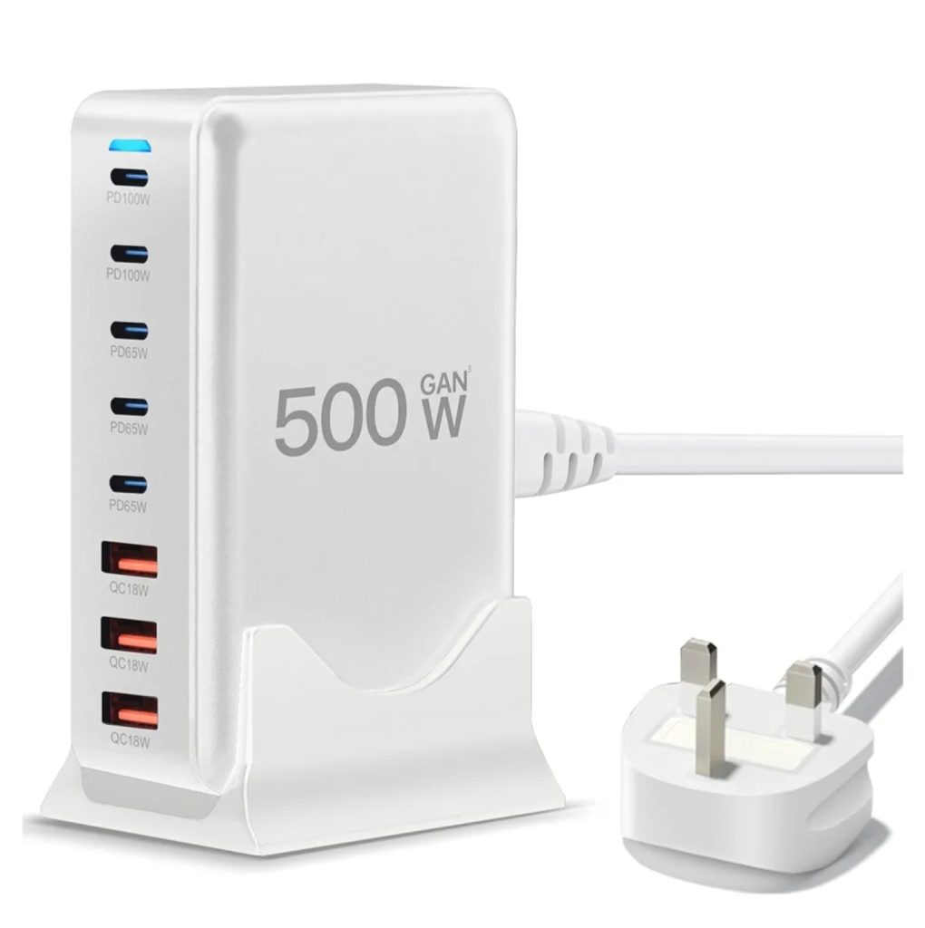 USB C Charger 500W 8 Port GaN3 USB C Charging Station