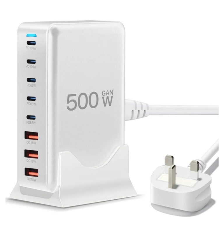 USB C Charger 500W 8 Port GaN3 USB C Charging Station