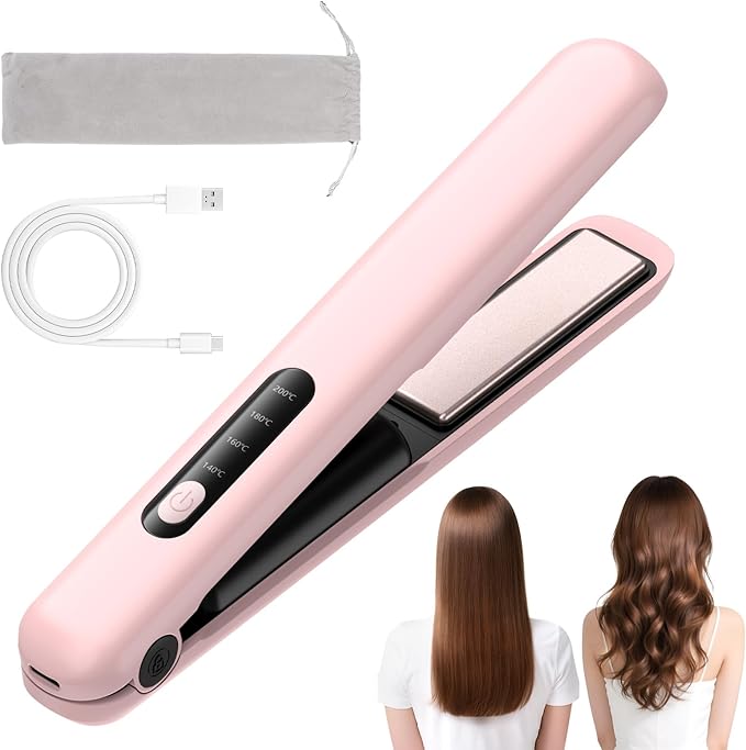 Cordless Hair Straighteners and Curler 2 in 1