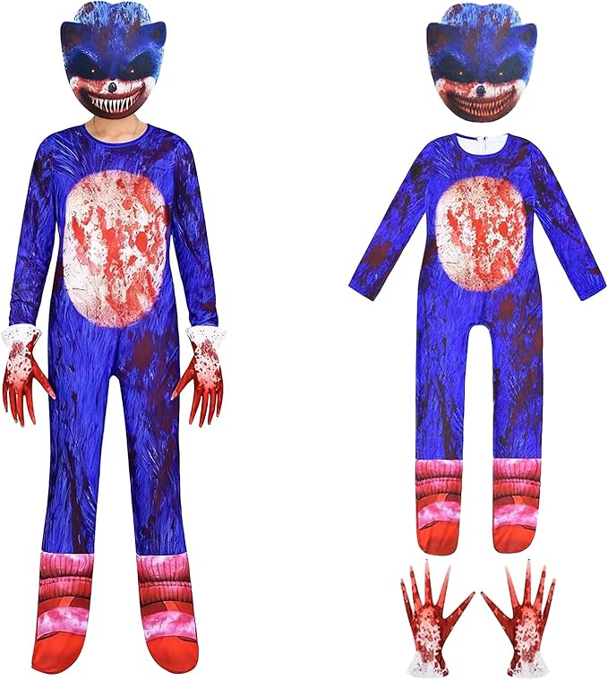 Halloween Blue Monster Jumpsuit Costume