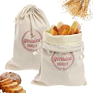 2 Pcs Beeswax Bread Bags for Homemade