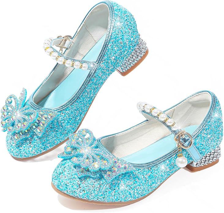Girls Mary Jane Dress Shoes Low Heels Princess Shoes Toddler