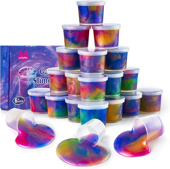 24 Pack Galaxy Slime Cups