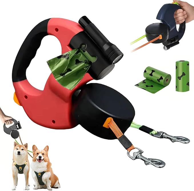Double Retractable Dog Lead