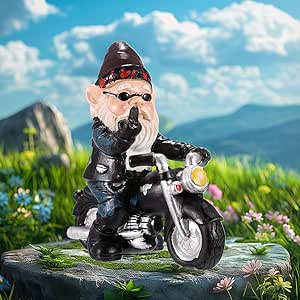 Biker Garden Gnomes Ourdoor Statue