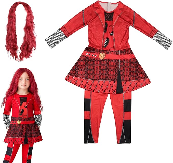 Girls Red Costume Halloween Cosplay