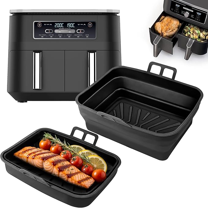 2PCS Foldable Ninja Air Fryer Liners Silicone