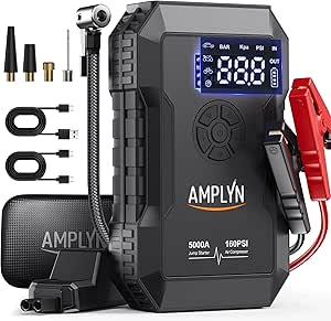 Car Battery Jump Starter with Air Compressor 160PSI