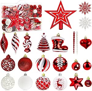 132Pcs Christmas Balls Ornaments Set