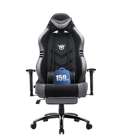 Big and Tall Gaming Chair with Footrest