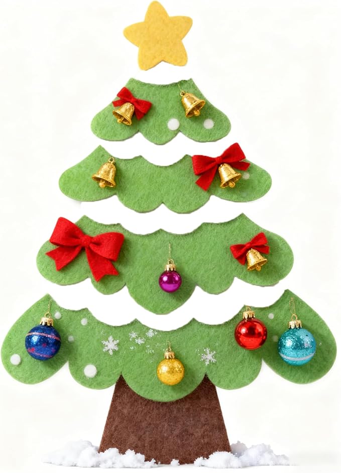 Large Christmas Tree Felt Bulletin Board