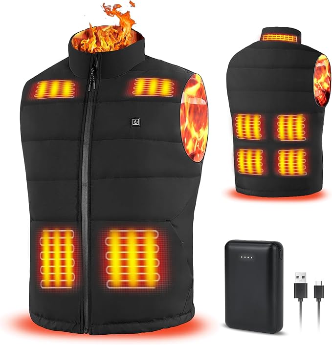Heated Gilet for Men with Power Bank
