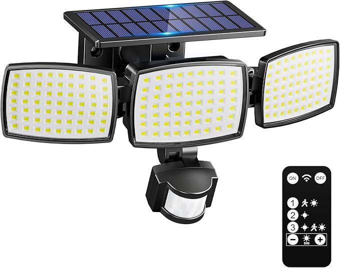 LED Solar Security Lights with Remote