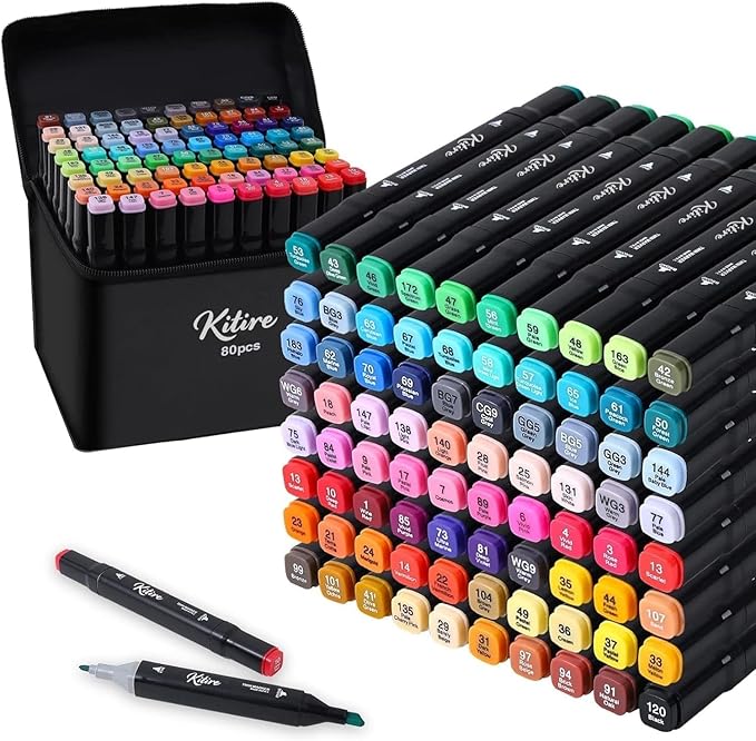 80 Alcohol Markers Set