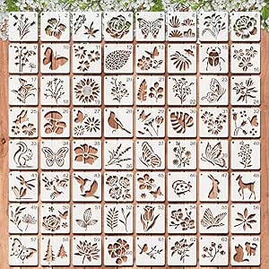 128Pcs Reusable Stencils Set/Flower