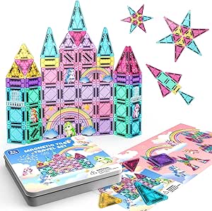 60PCS Magnetic Tiles for Kids
