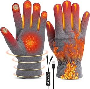 USB Heated Gloves for Men Women
