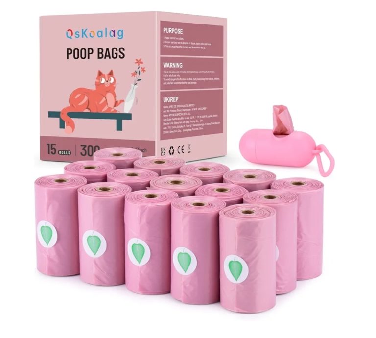 Biodegradable Pink Dog Poo Bags