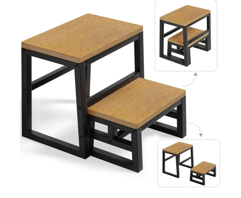 2 Step Stool 3-in-1 for Adults & Kids
