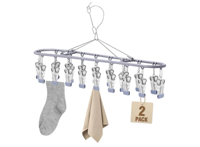 2-Pack Stainless Steel Sock Clips